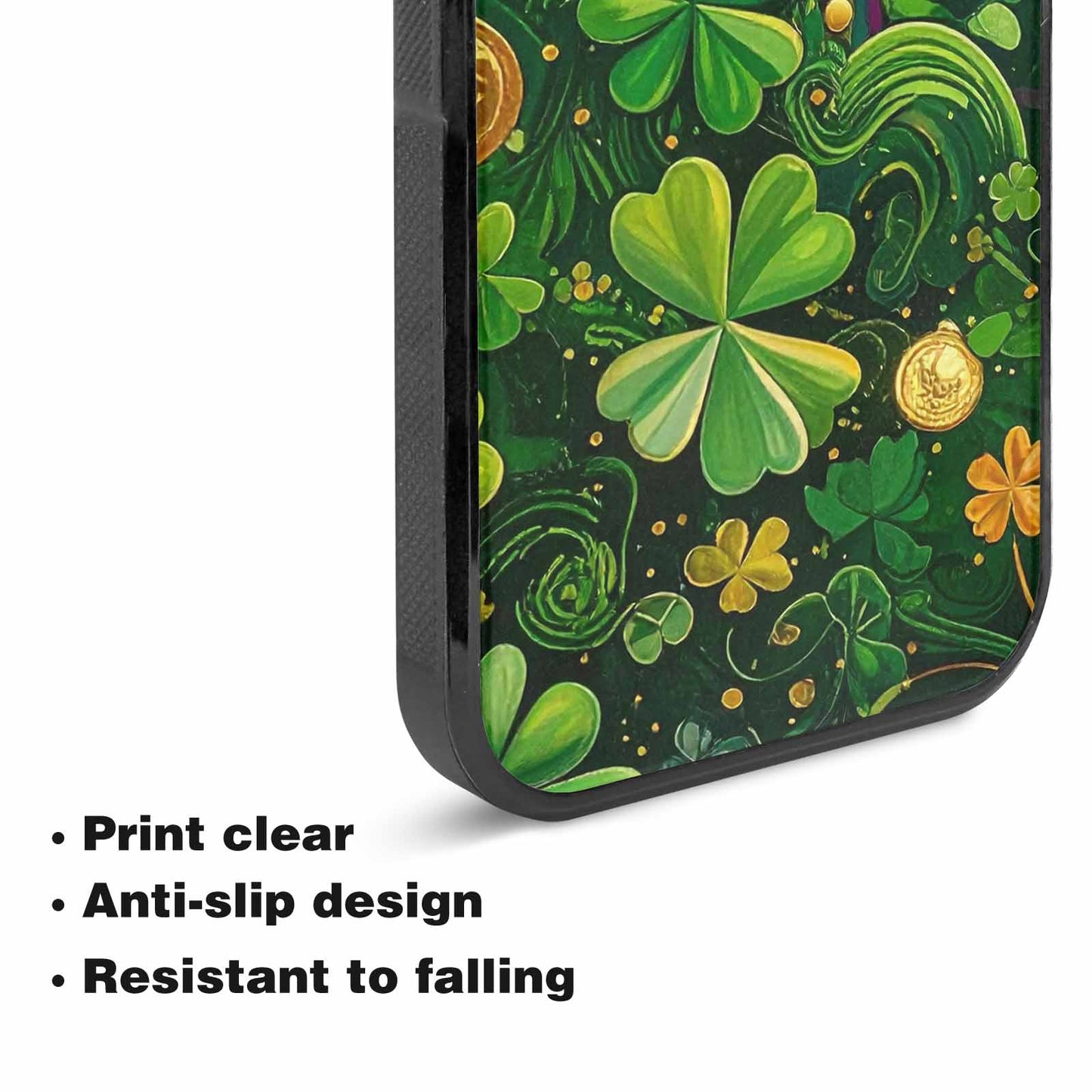 iPhone 15 Plus Case — St Patrick\'s Clover St Patrick\'s Clover, Custom Printed Phone Case