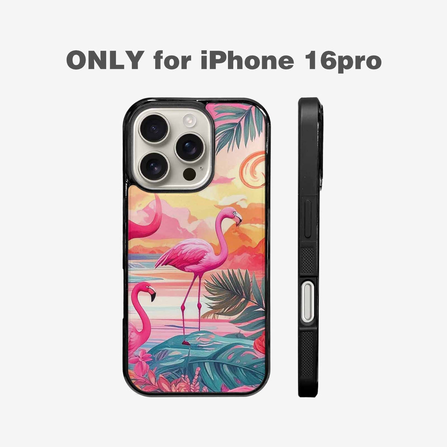 iPhone 16 Pro Case — Flamingo Tropical Flamingo Tropical Pattern Hundreds, Unique Phone Case Design