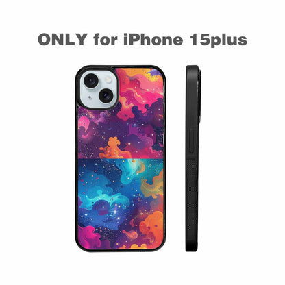 iPhone 15 Plus Case — Cosmic Creature And Object Mashup Pattern, Custom Printed Phone Case