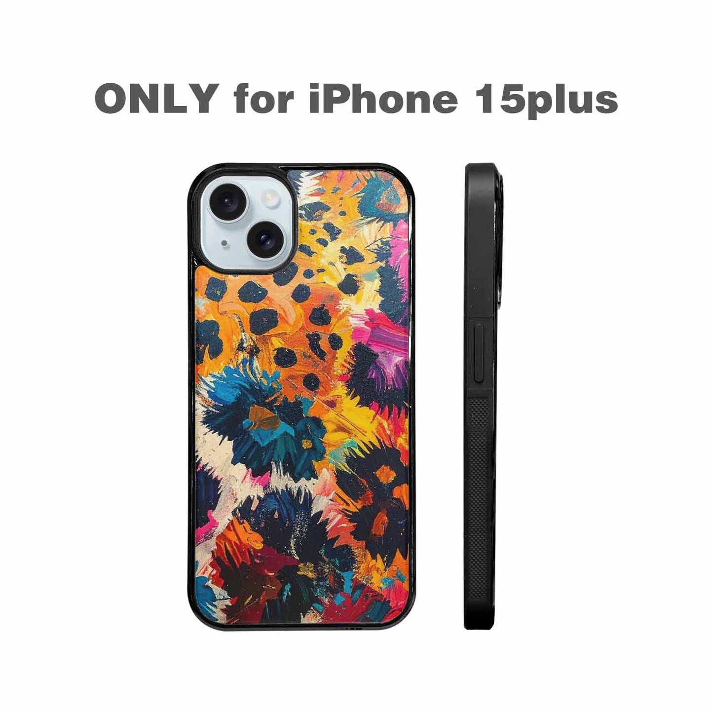 iPhone 15 Plus Case — Full Color Vibrant Animal Print Animal, Custom Designed Case Cover