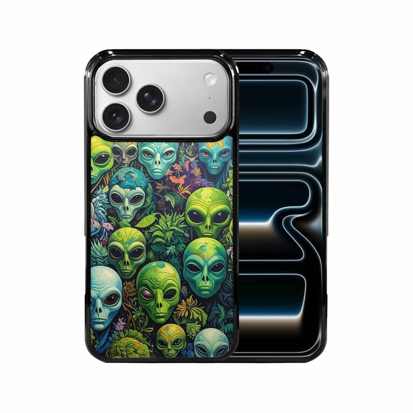 iPhone 17 Pro Max Case — Aliens Pattern Hundreds Of Alien Scifi, Customized Protective Case