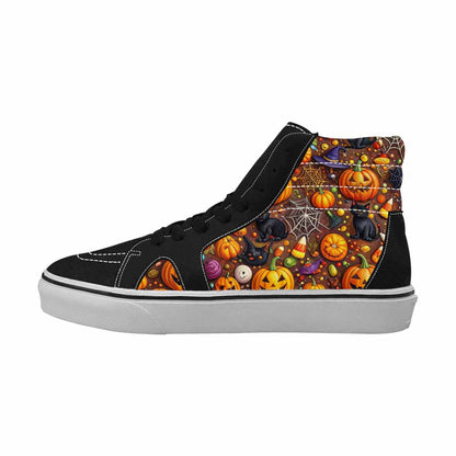 WOMEN'S Halloween High Top Canvas Surreal Custom Shoes