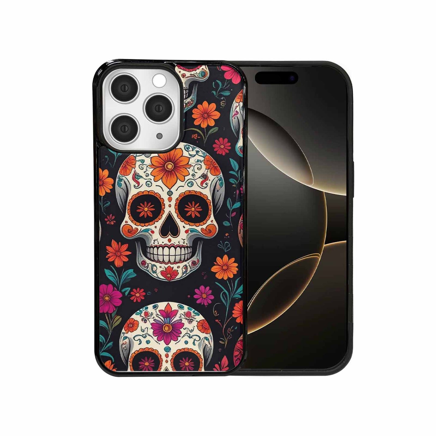 iPhone 15 Pro Max Case — Dia De Los Muertos Sugar Skull, Custom Phone Case
