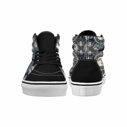 WOMEN'S Wolves Everywhere Collage High Top Canvas Wallpaper Art Shoes