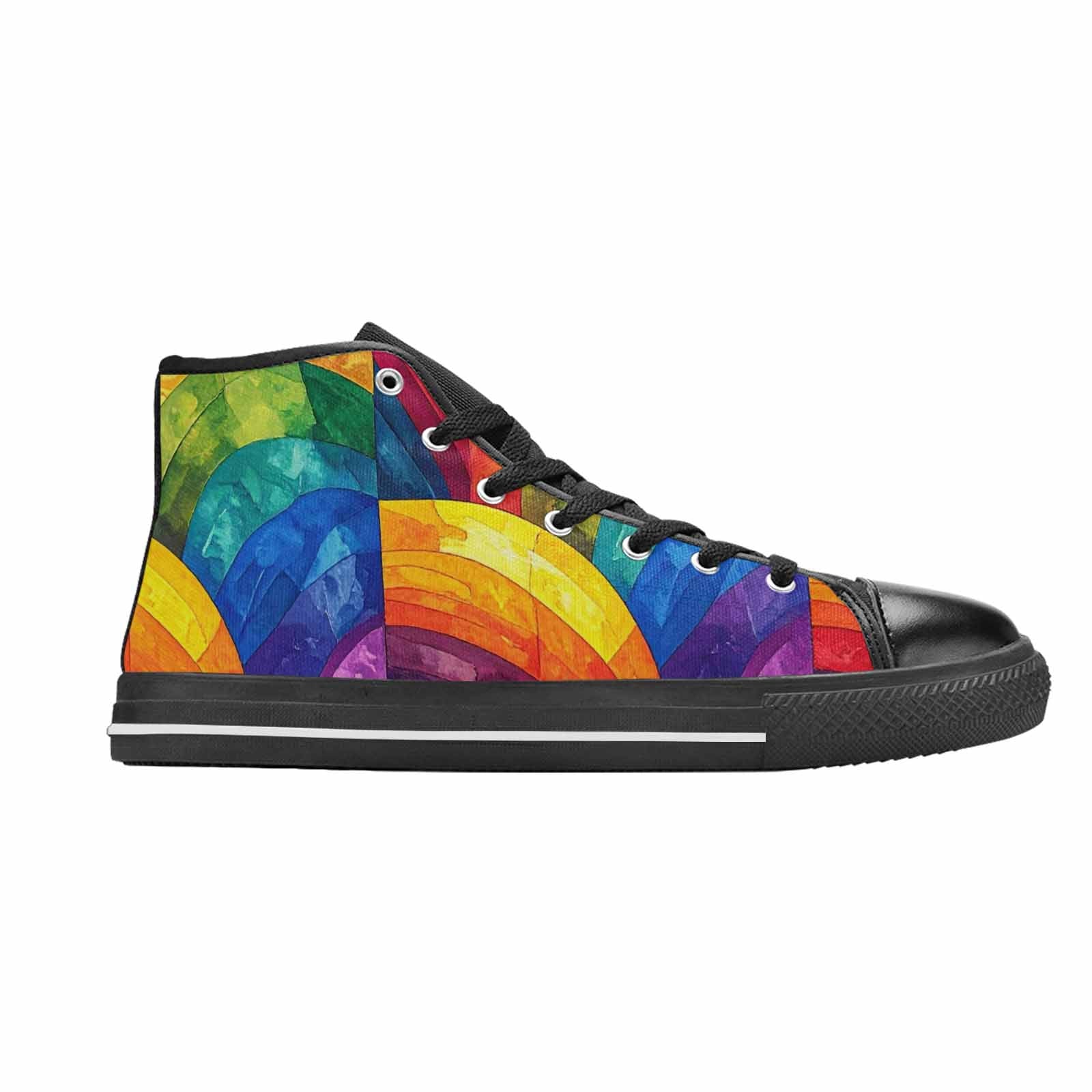 MEN'S Rainbow Pride Flag High Top Canvas Y2K Sneakers