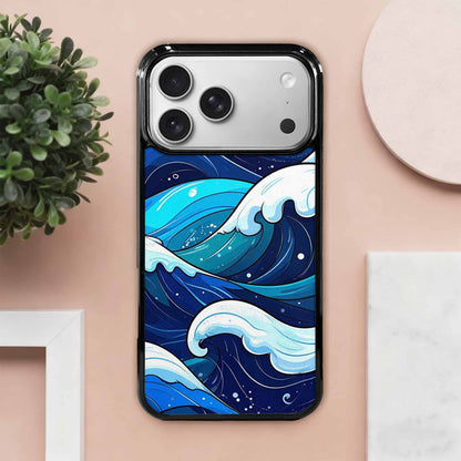 iPhone 17 Pro Max Case — Glossy Winter Wave Cartoon Cute, Custom Phone Case