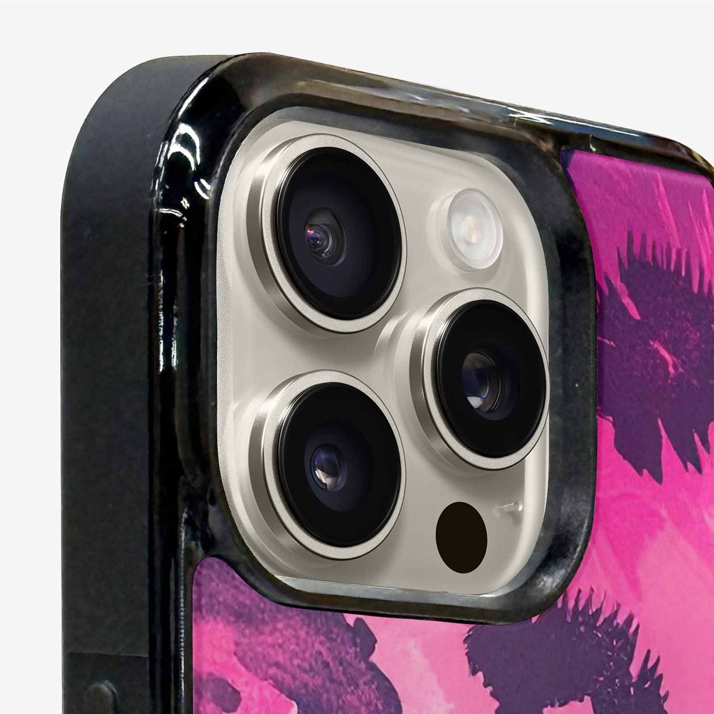 iPhone 16 Pro Max Case — Leopard Neon Pink Teal Airbrush, Unique Phone Case Design