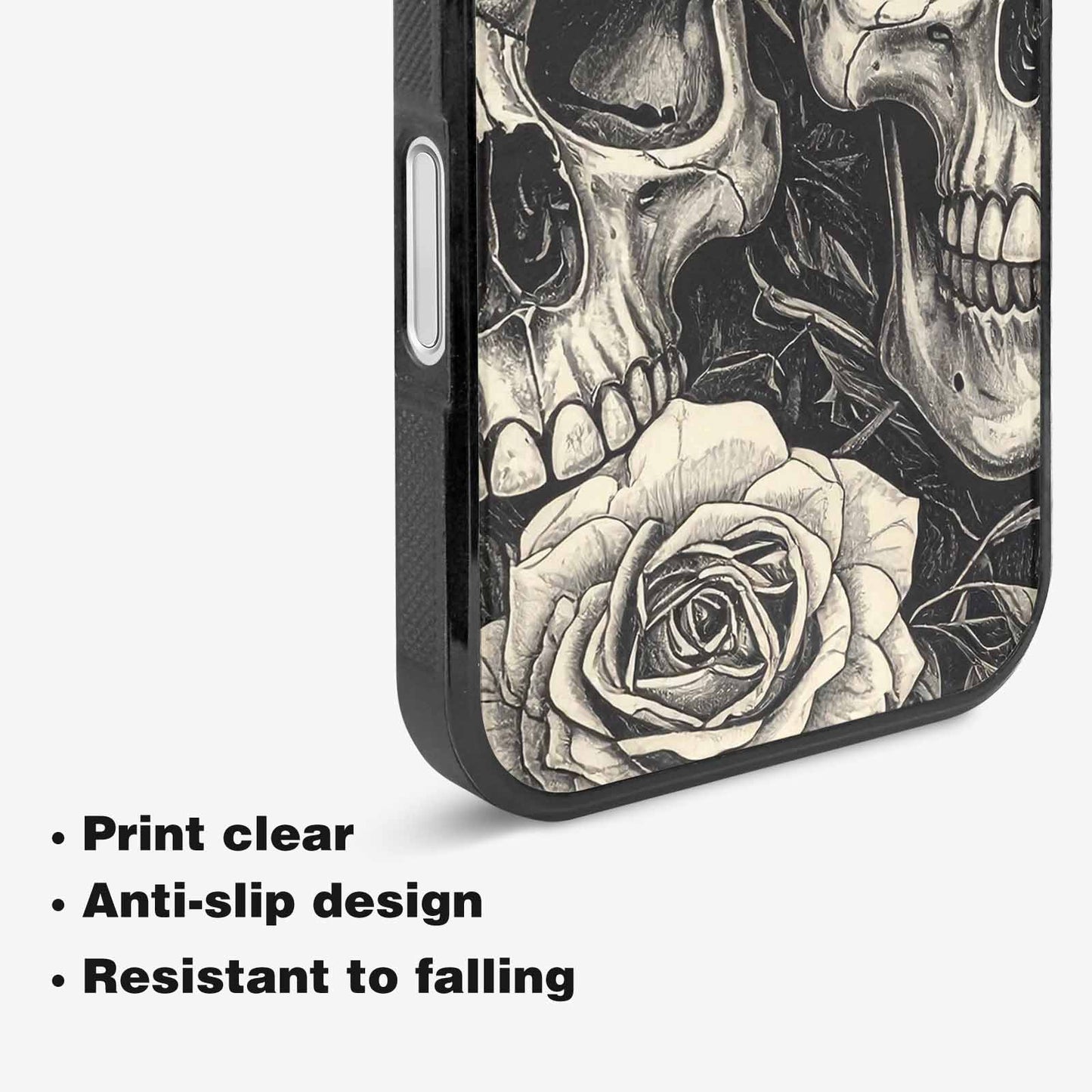 iPhone 16 Plus Case — 20 Skulls Overlapping Seamless Tileable Pattern, Custom Made Phone Cover