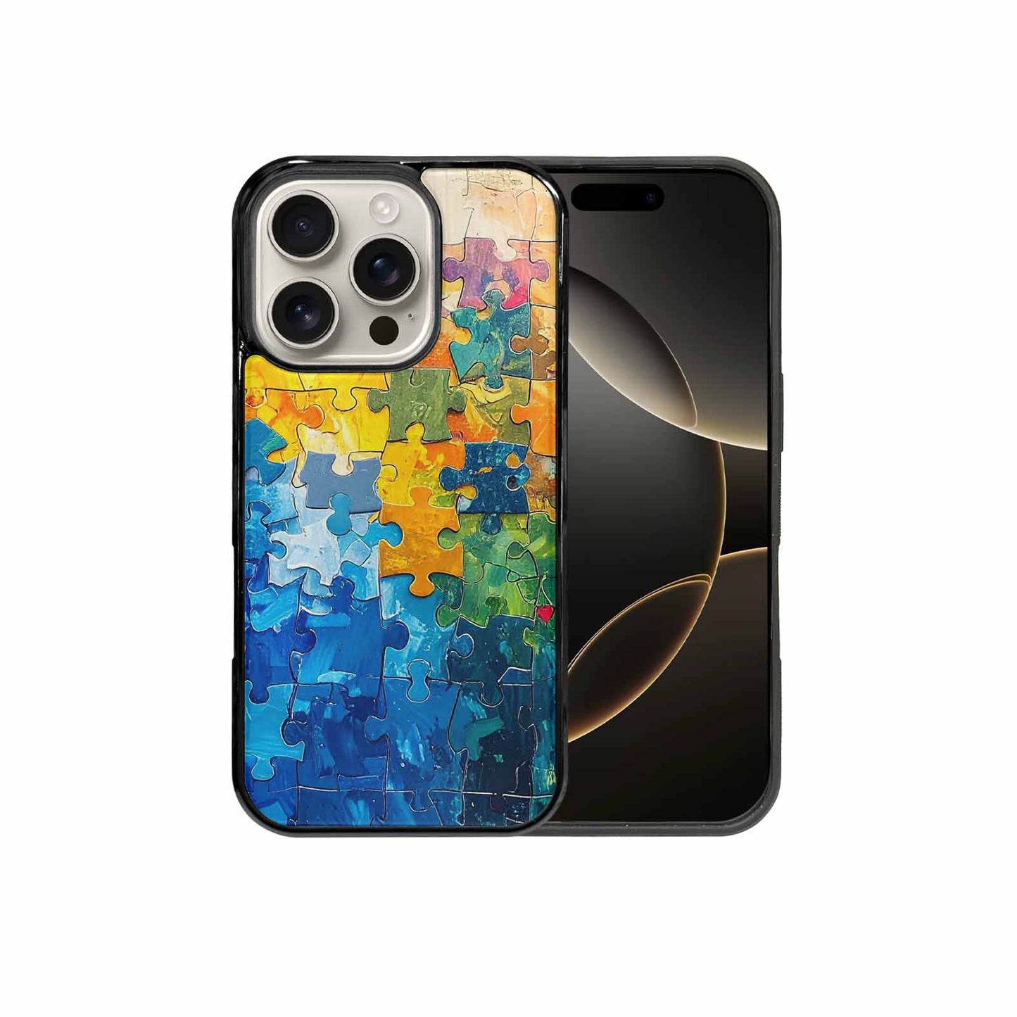 iPhone 16 Pro Case — Autism Puzzle Pieces Puzzle Piece Pattern, Unique Phone Case Design