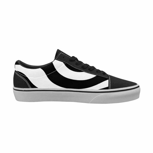 WOMEN'S Zebra Print Black White Canvas Lace-Up Aesthetic Shoes