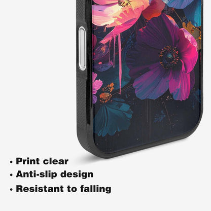 iPhone 16 Plus Case — Shadowy Glitch Floral Pattern Hundreds Of, Custom Art Phone Cover