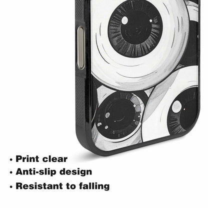iPhone 16 Pro Case — Googly Cartoon Eyeballs, Custom Printed Phone Case