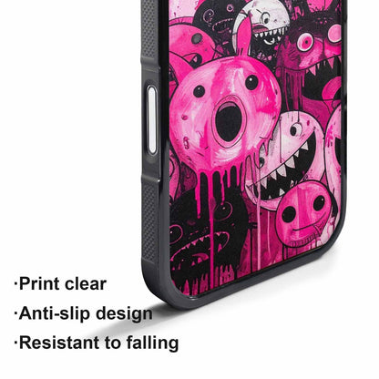 iPhone 17 Air Case — Black Pink Ink Monsters General Cartoon, Custom Phone Case