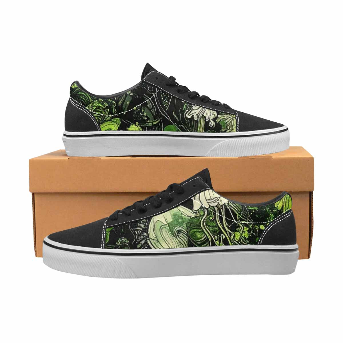 WOMEN'S Sea Creature Burst Lace-Up Canvas Dark Academia Sneakers