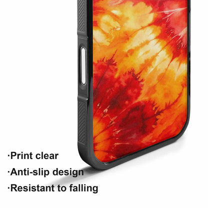 iPhone 17 Case — Tie Dye Red Orange Tie Dye, Custom Designed Case Cover