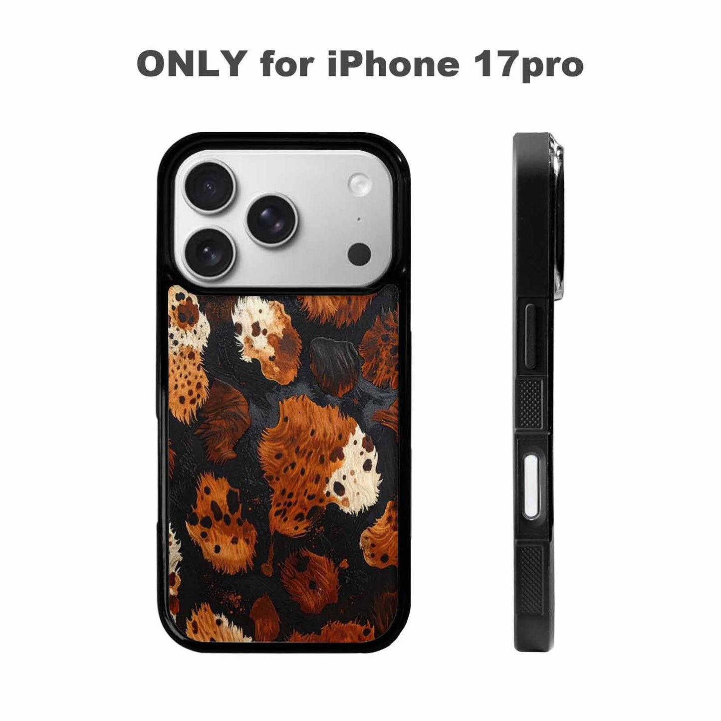 iPhone 17 Pro Case — Small Cow Animal Print Skin Animal, Original Design Phone Case