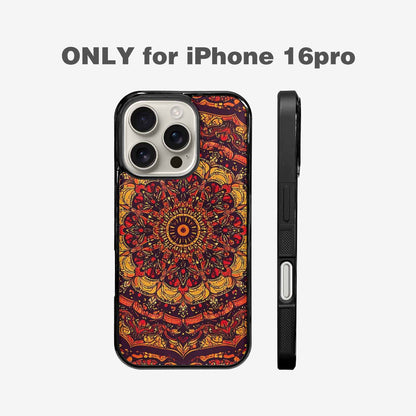 iPhone 16 Pro Case — Mandala Lions Art Seamless Pattern Vibrant, Custom Designed Case Cover