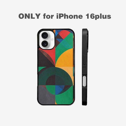 iPhone 16 Plus Case — 1990s Memphis Art Pattern, Custom Made Phone Cover