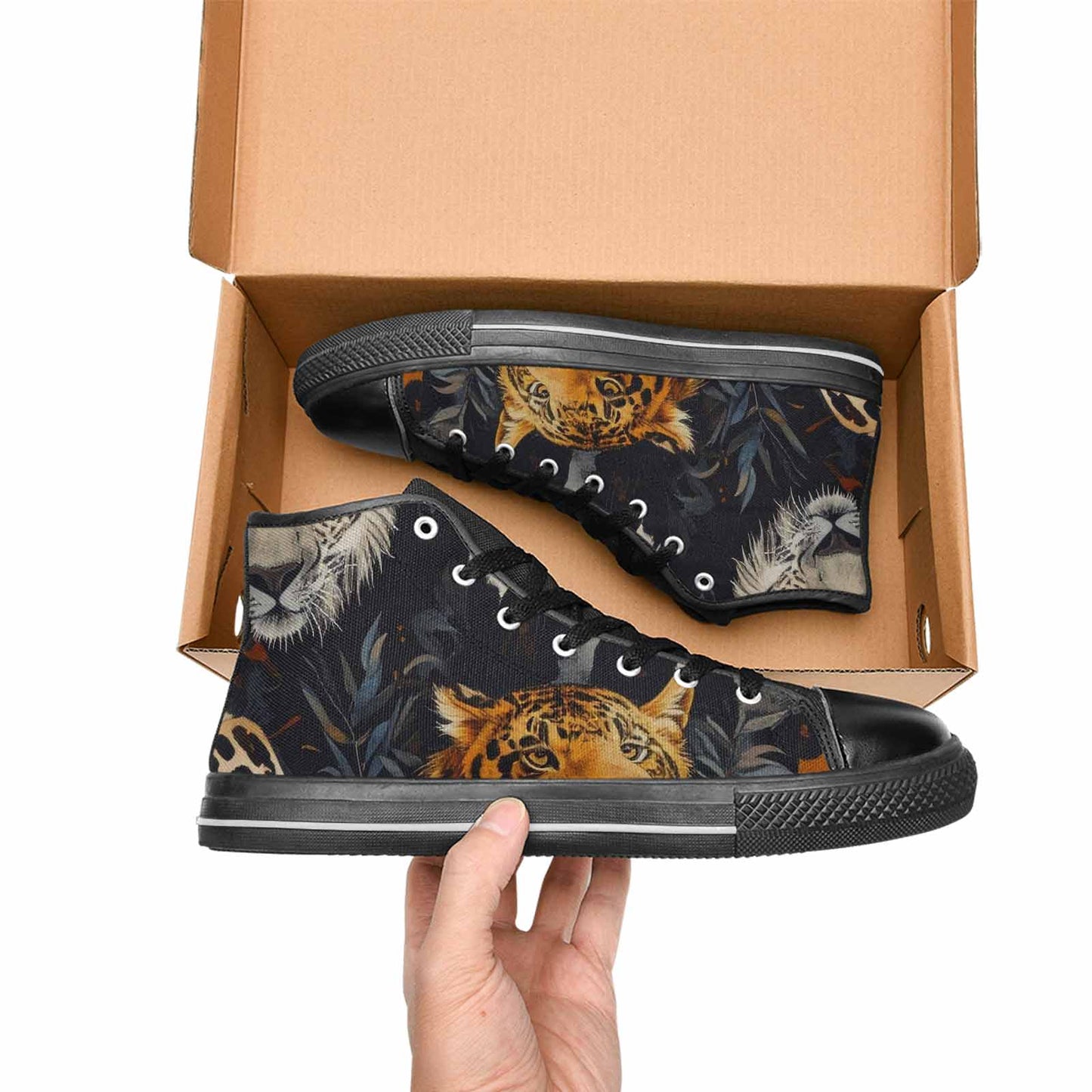 MEN'S Animal Print High Top Canvas Y2K Custom Sneakers