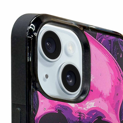 iPhone 15 Case — Pink Purple Skeletons Neon Drip Melting, Customized Protective Case