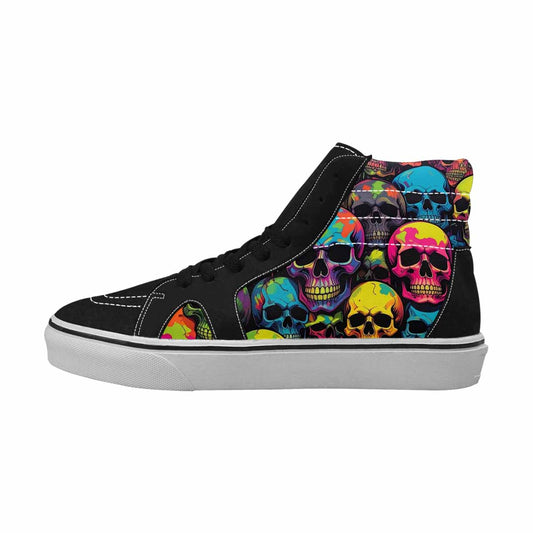 MEN'S 1000s Skulls Neon Camo High Top Canvas Neon Fantasy Shoes