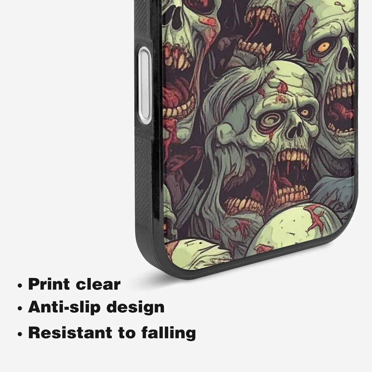 iPhone 16 Case — Zombie Head Pattern Hundreds Of Small, Custom Designed Case Cover
