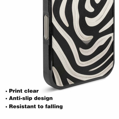 iPhone 16 Pro Max Case — Modern Zebra Stripe Solid Print Crisp, Customized Protective Case