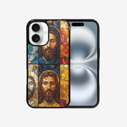 iPhone 16 Case — Jesus Face Small Cross And Faith, Personalized Phone Case