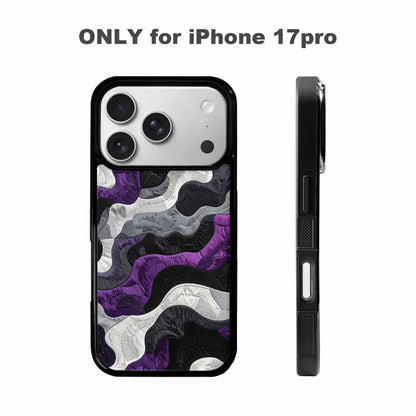 iPhone 17 Pro Case — Vivid Camo Asexual Pride Camo, Custom Designed Case Cover