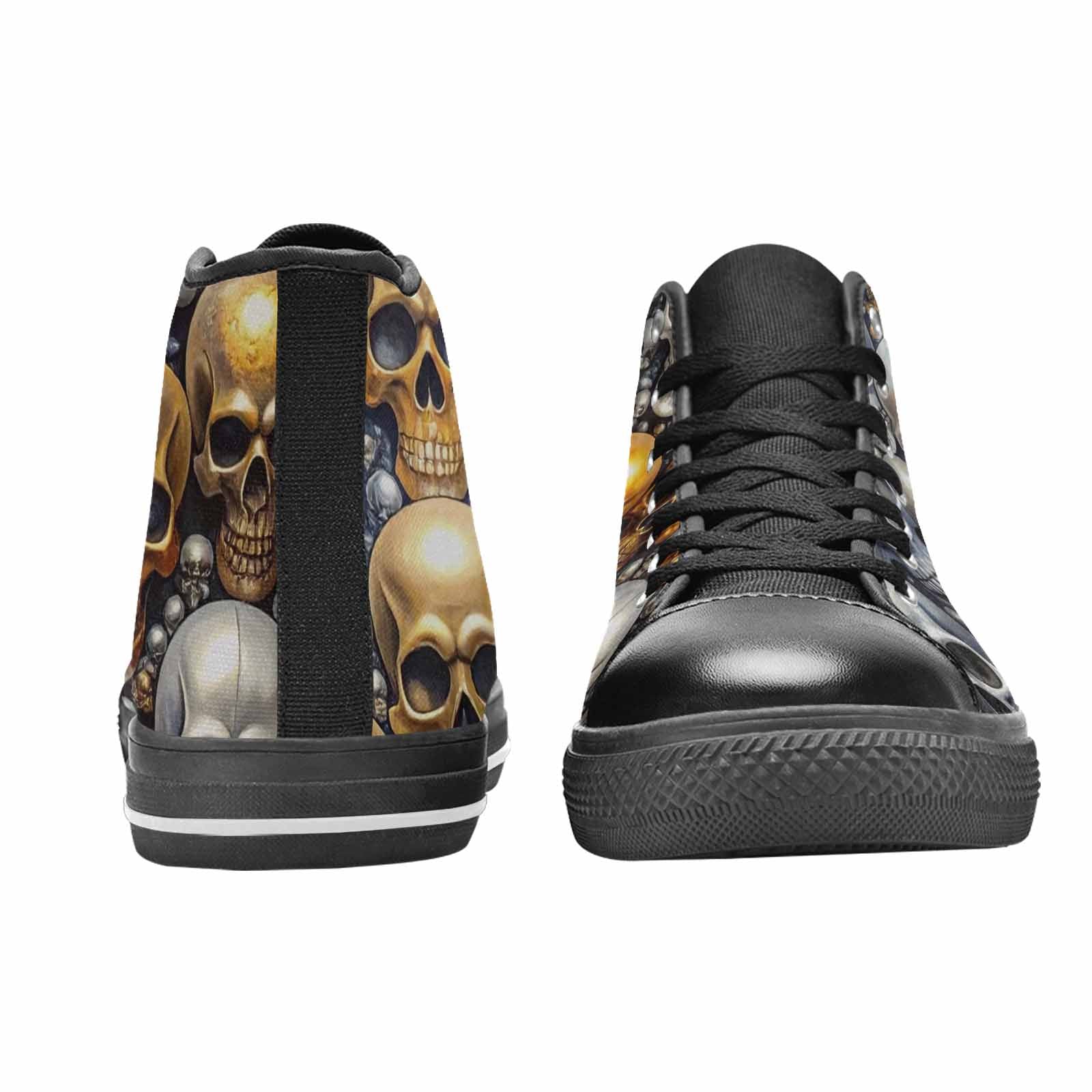 MEN'S Skulls - Metallic-Chrome- High Top Canvas Dreamcore Shoes