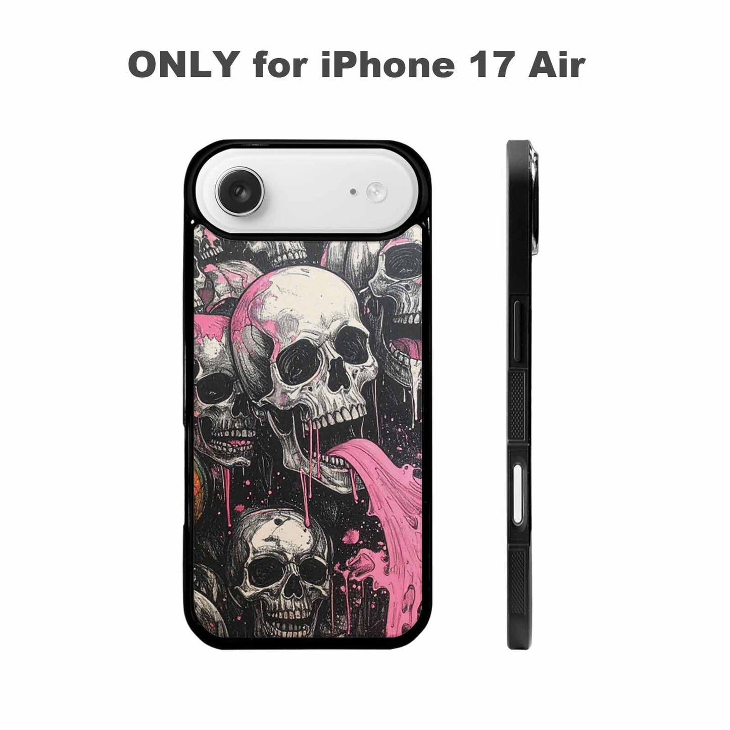 iPhone 17 Air Case — Rainbow From Skulls Mouth Black Gothic, Custom Printed Phone Case
