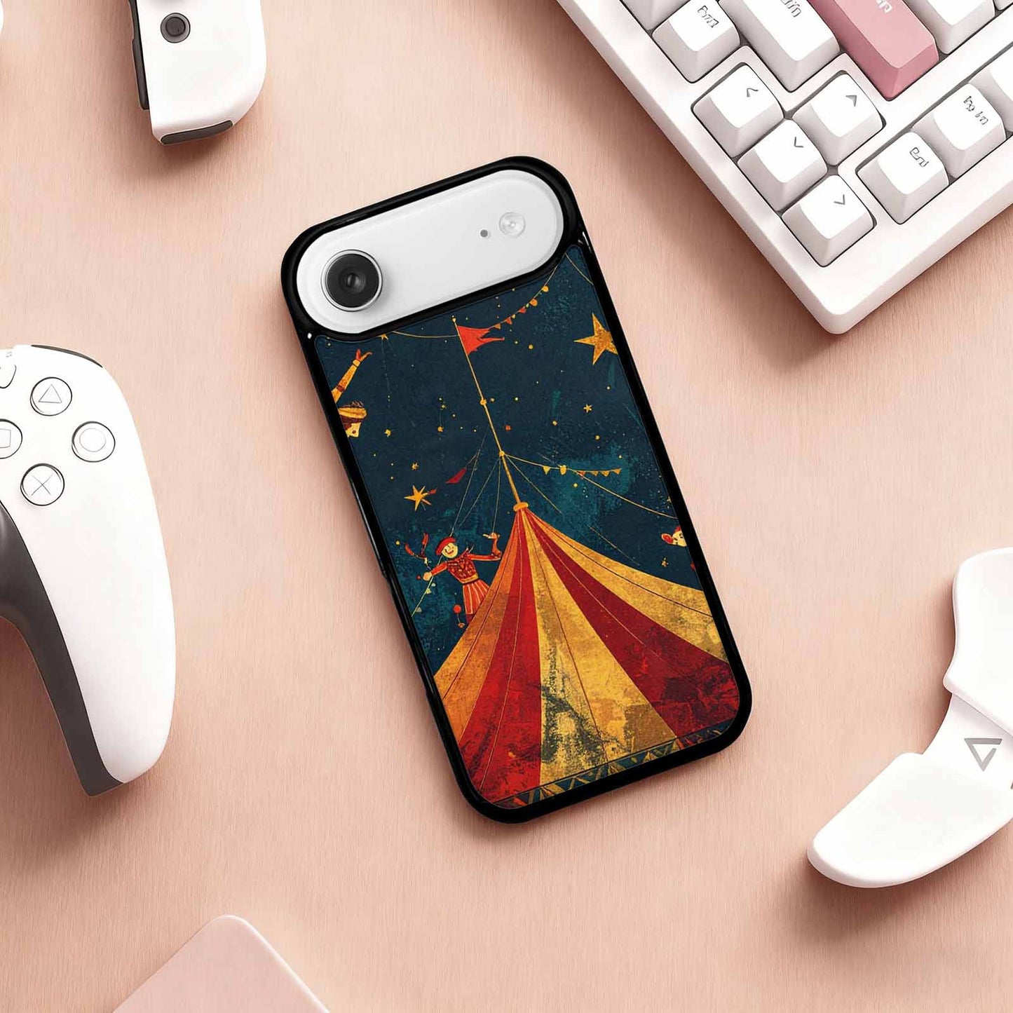 iPhone 17 Air Case — Vintage Circus Art Pattern Retro Vintage, Custom Print Case Cover