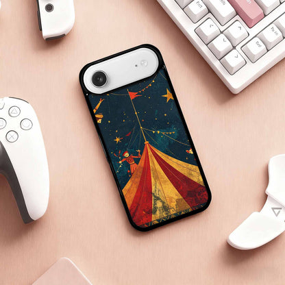 iPhone 17 Air Case — Vintage Circus Art Pattern Retro Vintage, Custom Print Case Cover