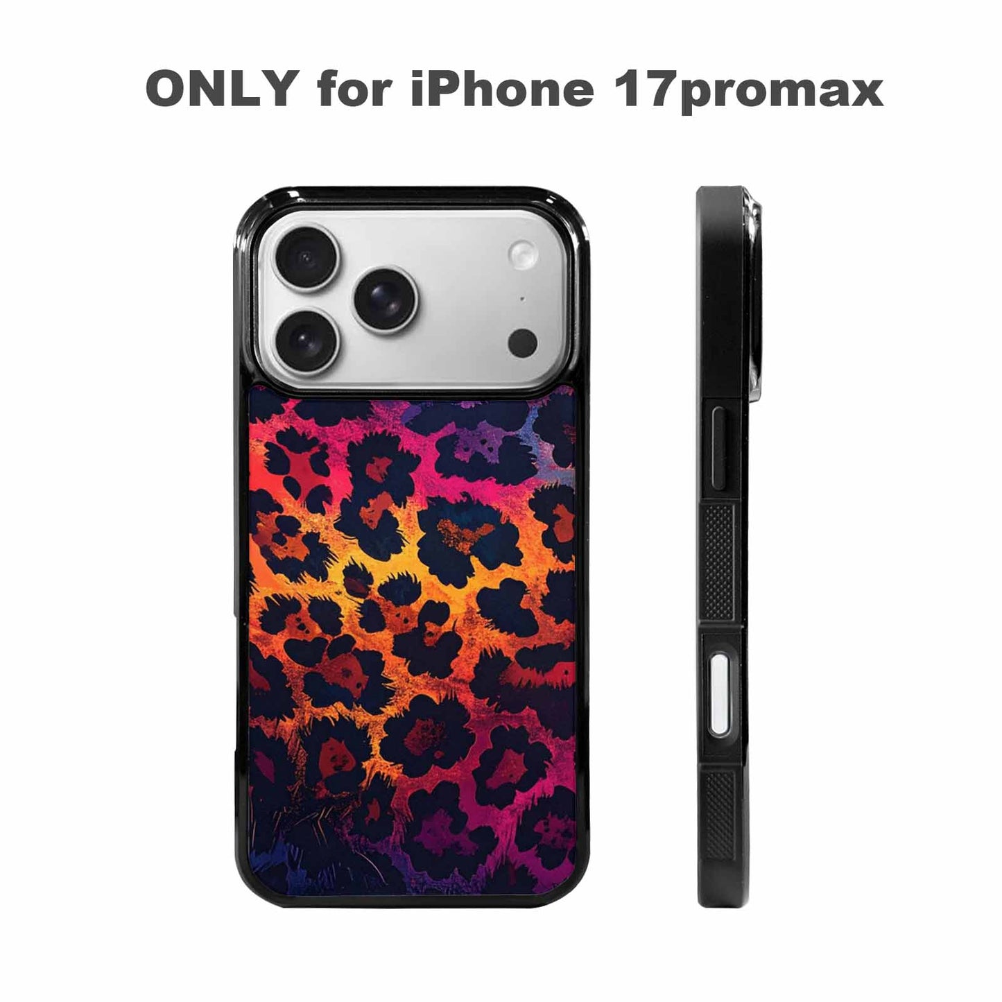 iPhone 17 Pro Max Case — Leopard Print Dark Seamless Animal Print, Custom Designed Case Cover