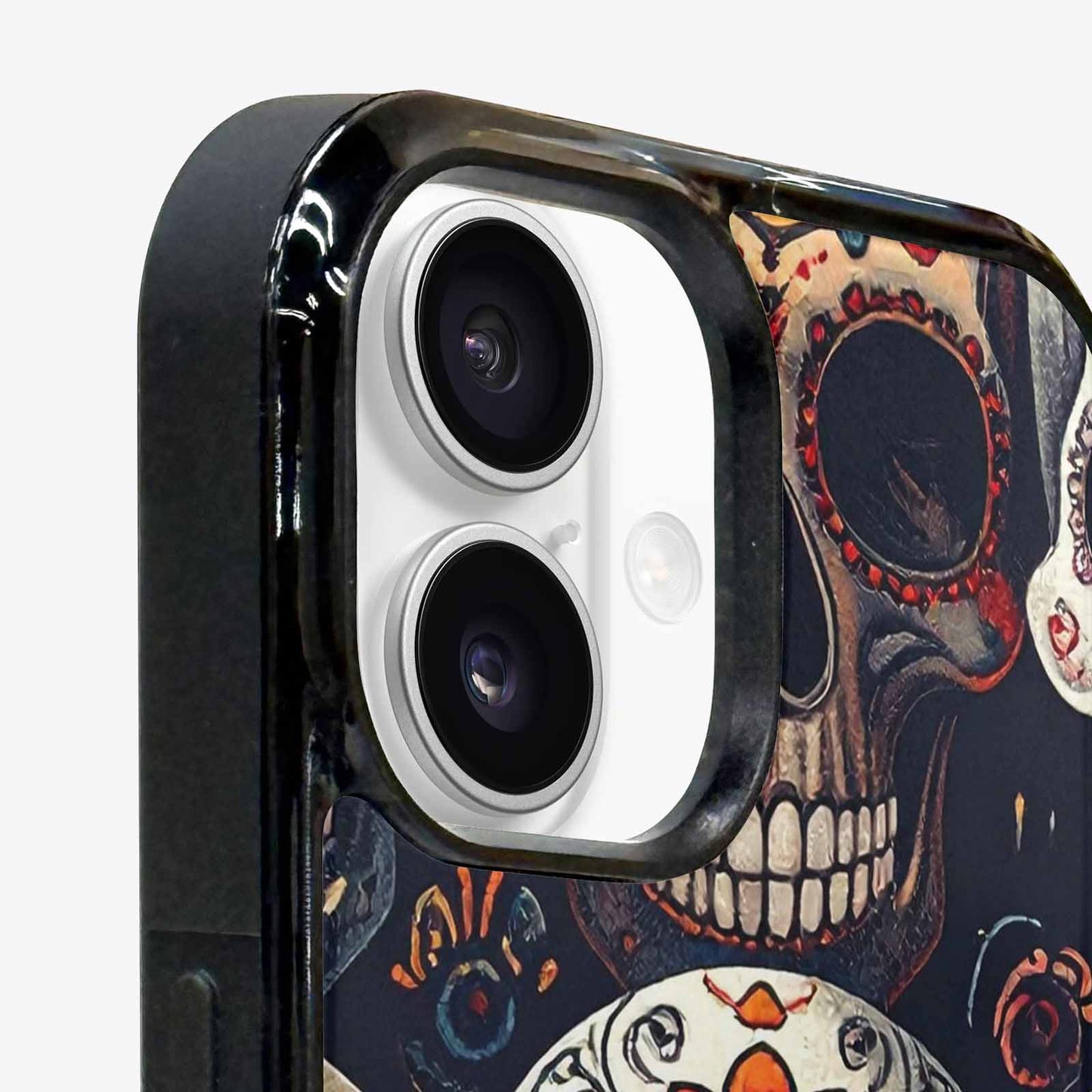 iPhone 16 Plus Case — Skull Waves, Custom Phone Case
