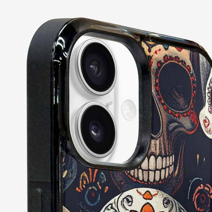 iPhone 16 Plus Case — Skull Waves, Custom Phone Case