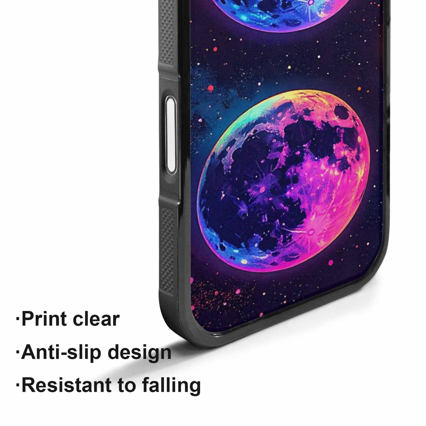 iPhone 17 Case — Neon Winter Moon Cartoon Cute, Unique Phone Case Design