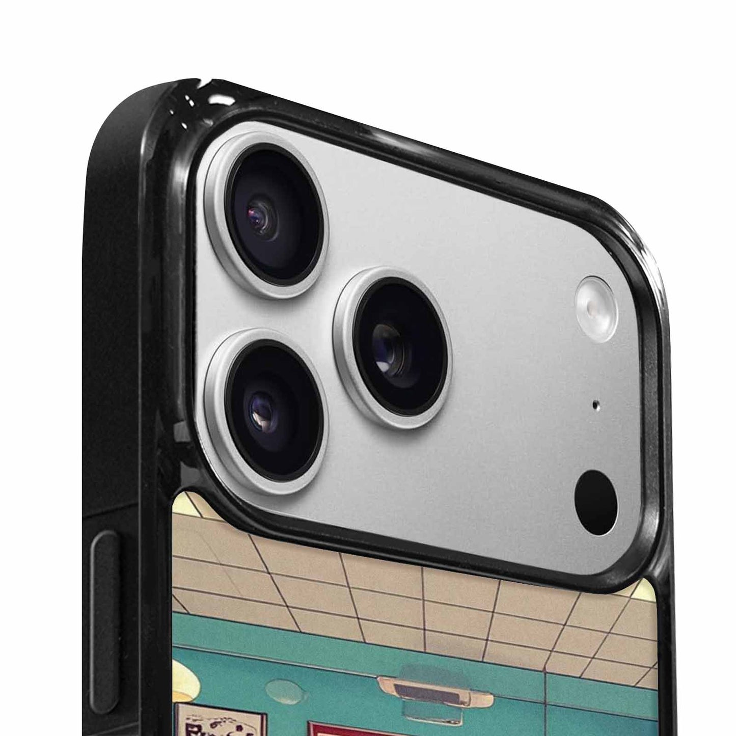 iPhone 17 Pro Max Case — Diner Cartoon Art Pattern Retro Vintage, Custom Art Phone Cover