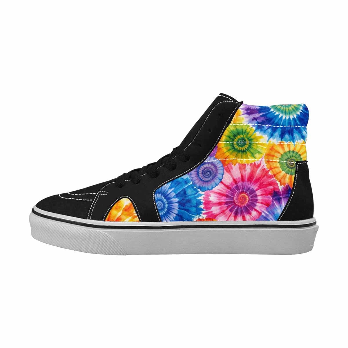 WOMEN'S Tie Dye Swirl High Top Canvas Aesthetic Sneakers