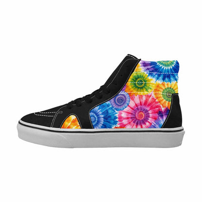 WOMEN'S Tie Dye Swirl High Top Canvas Aesthetic Sneakers
