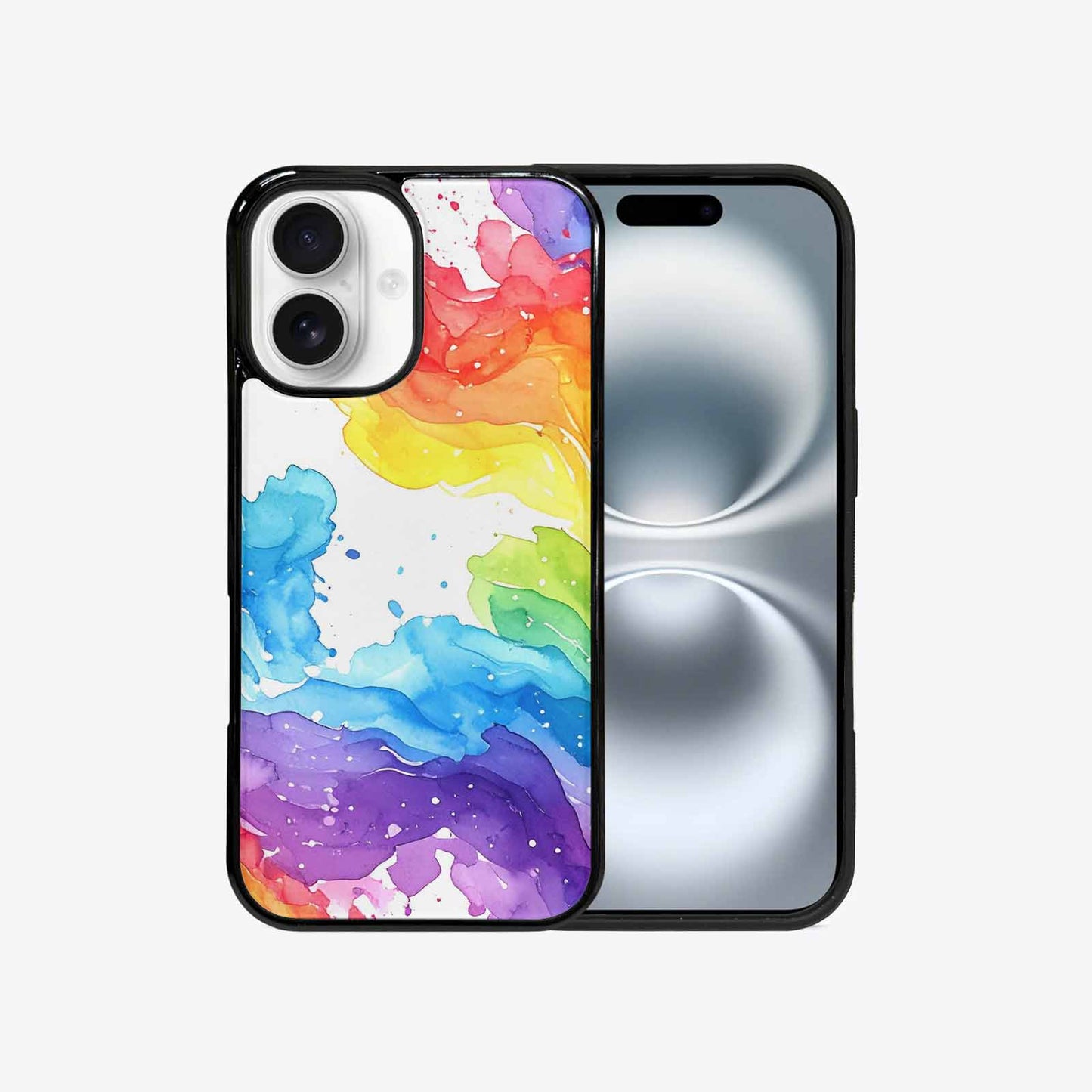 iPhone 16 Case — Watercolor Splash Abstract Pattern Seamless Repeat, Unique Phone Case Design
