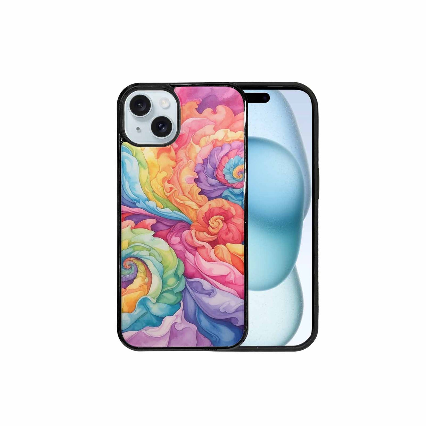 iPhone 15 Plus Case — Tie Dye Swirls Tie Dye Swirls, Custom Printed Phone Case