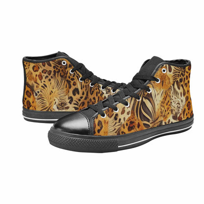 WOMEN'S Animal Print High Top Canvas Cottagecore Sneakers