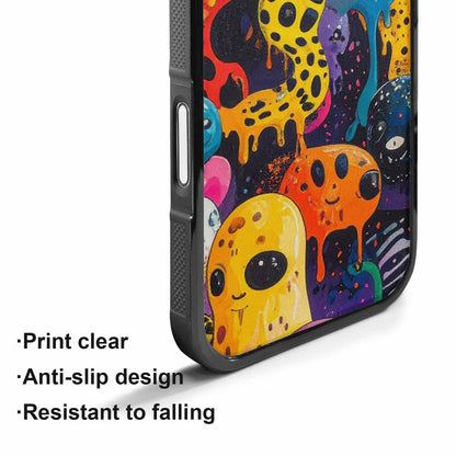 iPhone 17 Case — Melting Aliens Pattern Alien Scifi, Unique Phone Case Design