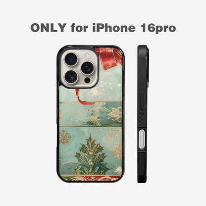 iPhone 16 Pro Case — Christmas Wrapping Paper Pattern Art Wallpaper, Custom Designed Case Cover
