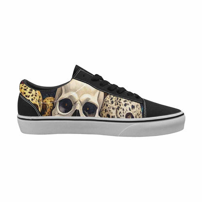 WOMEN'S Skulls Lace-Up Canvas Vibrant Chaos Sneakers