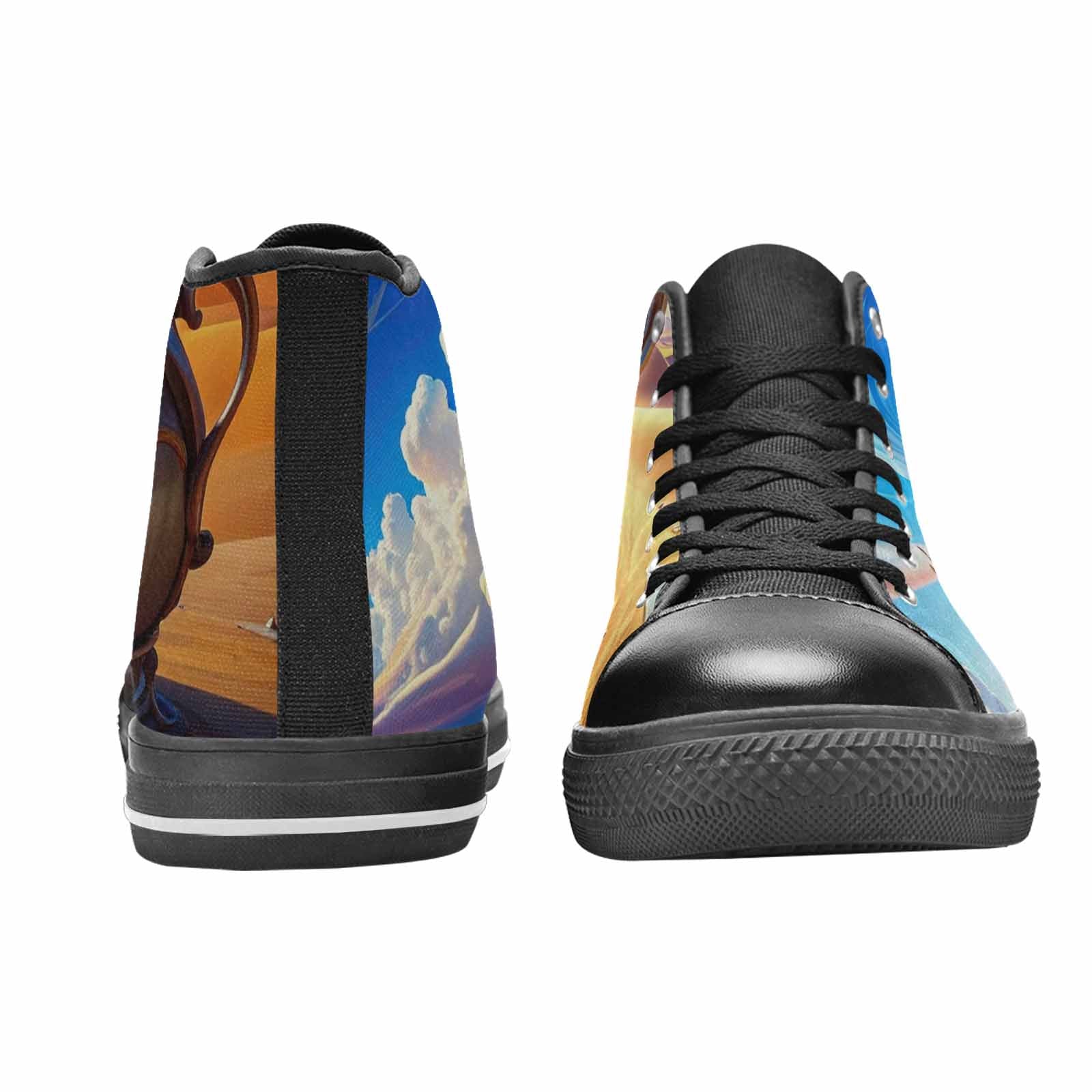 WOMEN'S Surrealist Desert Dreamscape High Top Canvas Aesthetic Custom Shoes