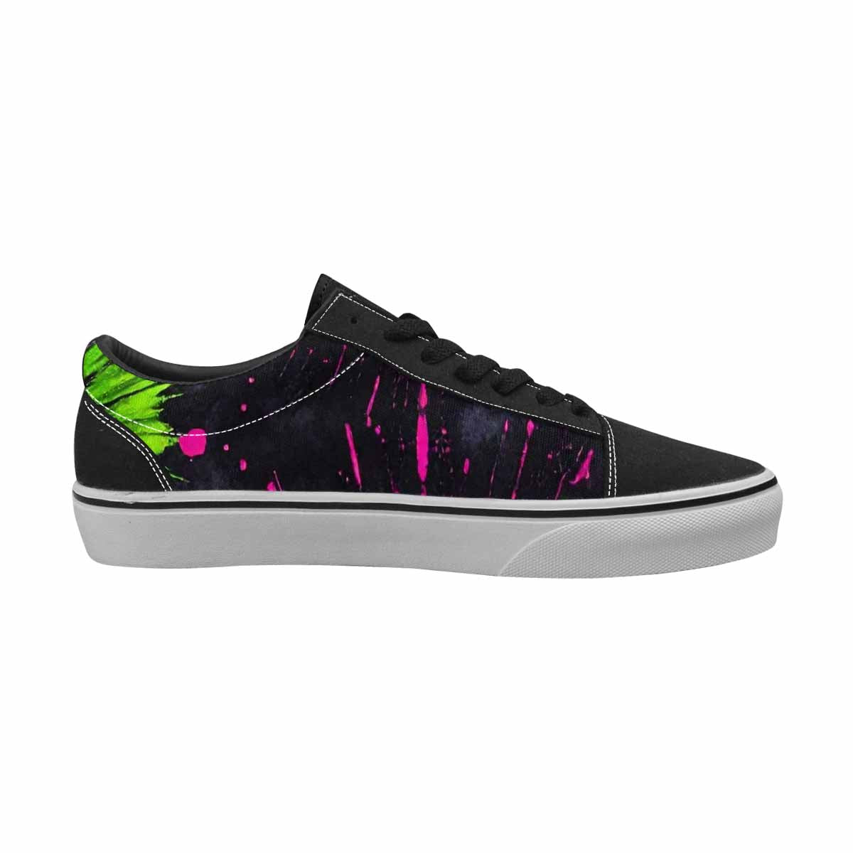 WOMEN'S Acid Wash Tie Dye Neon Canvas Lace-Up Cottagecore Custom Shoes