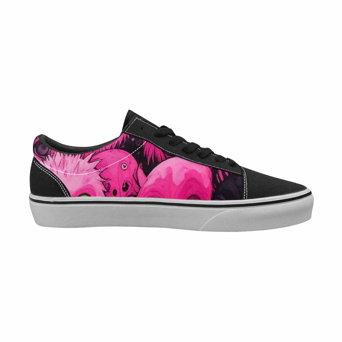 WOMEN'S Monsters (general) Lace-Up Canvas Wallpaper Art Custom Sneakers