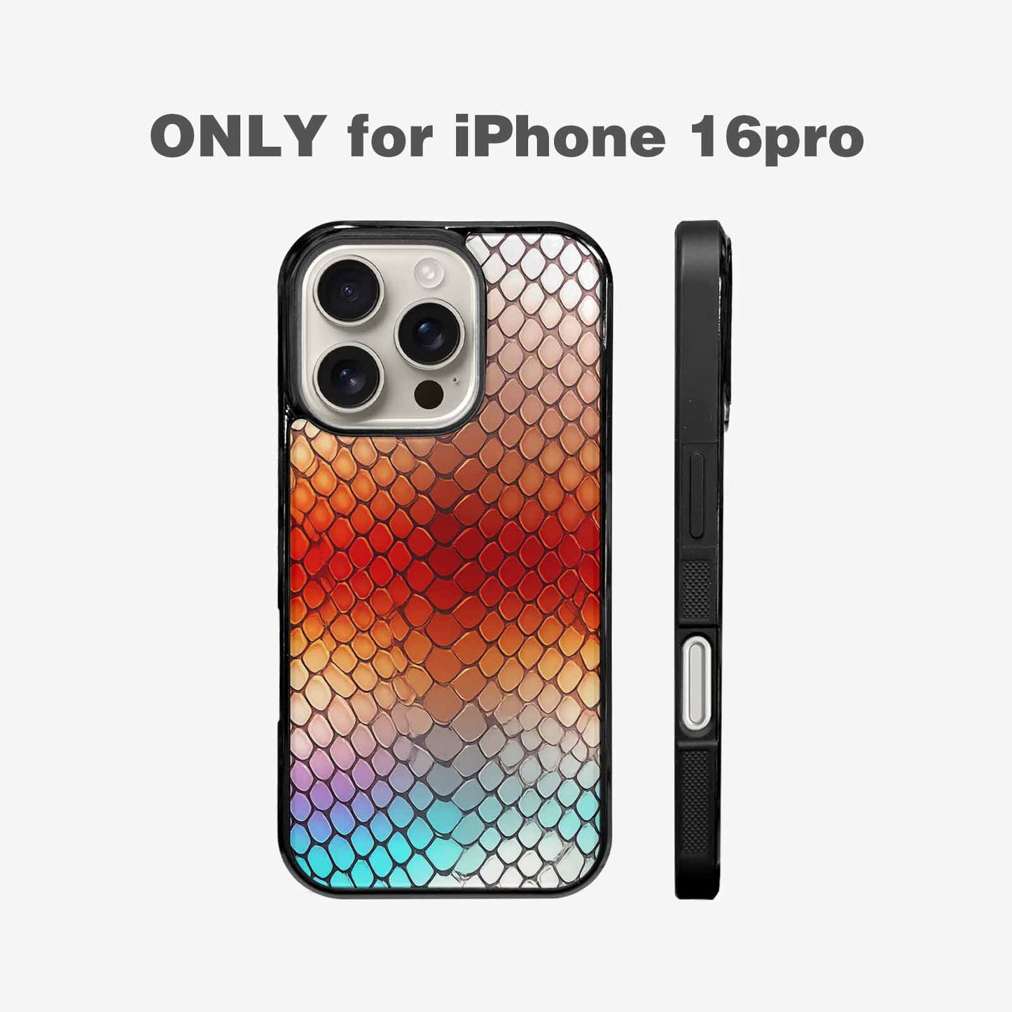 iPhone 16 Pro Case — Dark Snake Print Custom, Custom Made Phone Cover